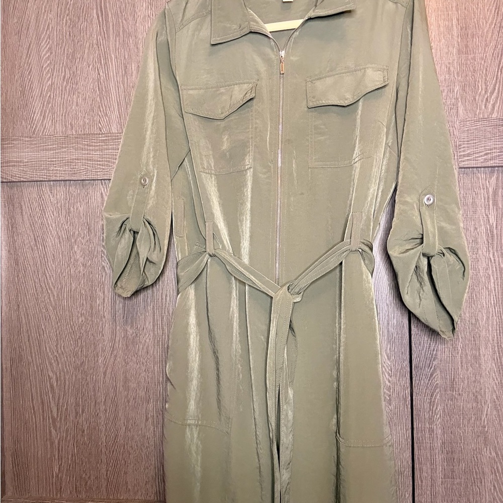 Olive Green Zip-Up Jumpsuit